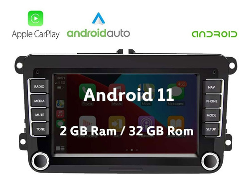 Radio Auto Vw 7 Android 2gb Ram Apple Car + Arnés + Cambus