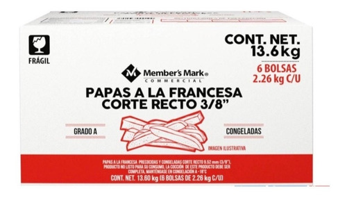  Papas A La Francesa Corte Recto Member's Mark 13.6 Kg