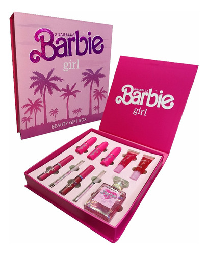 Set De Maquillaje De Barbie Beauty Gift Box Estuche 10 Pz