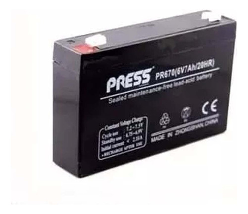 Bateria Gel 6v 7a Press