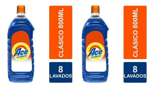 Jabón Liquido Clásico Nuevos Activos Ace 800ml Pack X2u