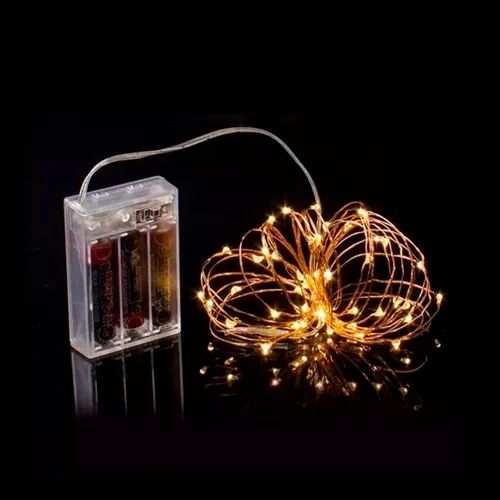 Pack X4 Guirnaldas Luciernagas 2m 20 Led Calida A Pila Luz Led