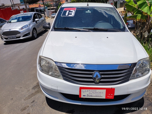 Imagem 2 de 6 de Renault Logan 1.0 16v Authentique Hi-flex 4p Branco 12/13