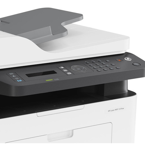 Impresora Multifuncion Hp M137fnw Laser M137 Ex M130 M1132 Color Blanca con gris