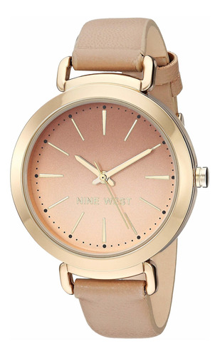 Reloj Mujer Nine West Nw-2288gptn Cuarzo Pulso Beige En