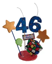 Comprar Adorno Torta Vela Nro. Nombre Porcelana F Cubo Mágico Rubik