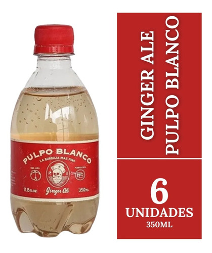 Ginger Ale Pulpo Blanco Pack X 6 X 355ml. - Envíos