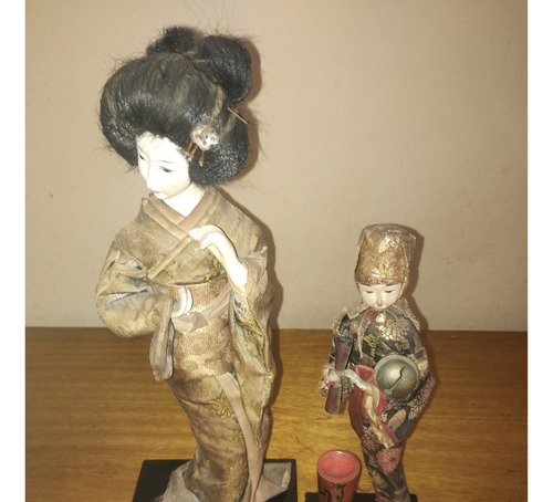 Boneca Antiga Decorativa Gueixa Japonesa Quimono Seda (Usado)