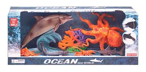 Ocean Sea World Set Grande Pulpo Y Delfin