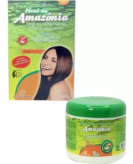 Kit Henê Da Amazônia Em Pó + Creme Branco Amazonia 500g