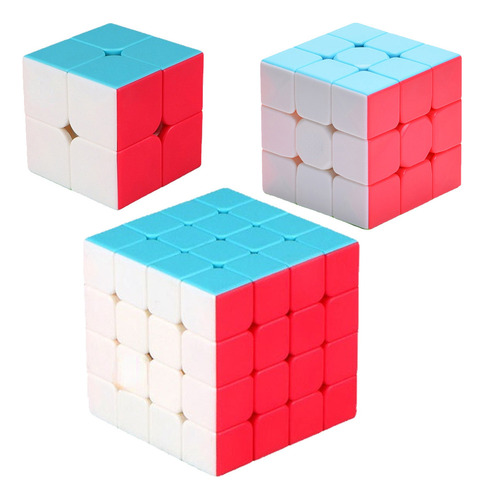 Cubo 2x2+3x3+4x4 3 Piezas Cubo Rubik 2x2 Cubo Rubik Espejo