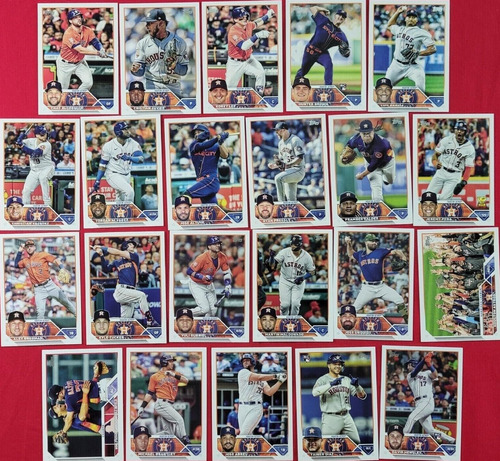 Houston Astros 2023 Topps Juego Completo De Equipo De 22 Car