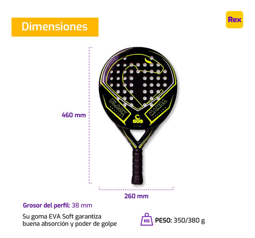 Paleta Padel Pala Vibora Black Mamba Edition Soft Core