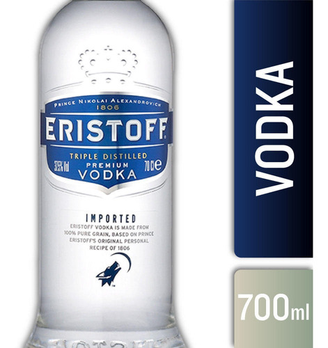 Vodka Eristoff Original 700cc 1 Unidad