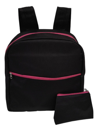 Organizador - Bolsa Esmalte Mochila Esmaltes Manicure 120 Pç Acambamento dos ferragens Níquel Cor Preto - detalhes rosa Cor da correia de ombro Preto Desenho do tecido Liso