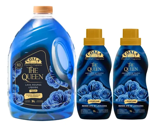 Kit Coala The Queen - 1 Lava Roupas +2 Amaciante Concentrado