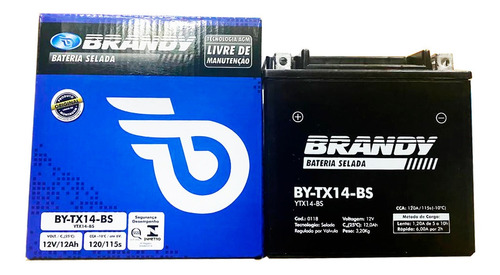 Bateria Brandy By-tx14-bs Buell S1 1200 Lightning 96 À 99 