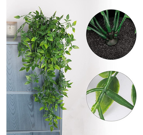 5paquetes De Plantas Colgantes Artificiales En Macetas Falsa