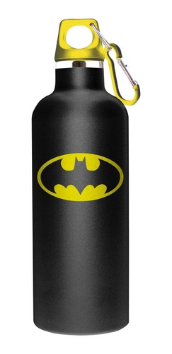 Garrafa Alumínio Dc Batman Logo Preta 750ml