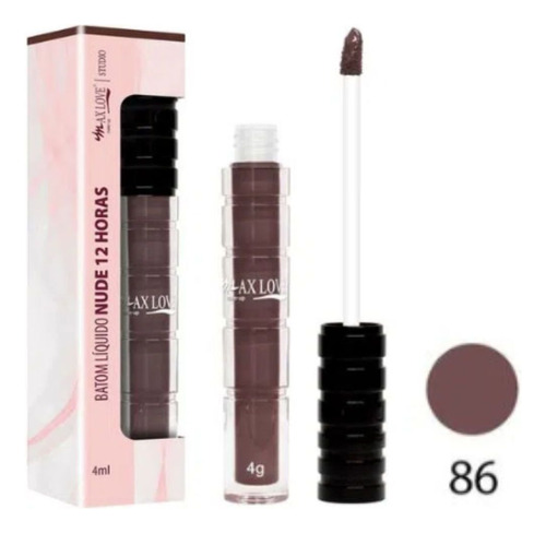 Max Love - Batom Líquido Nude 12 Horas 4ml Cor 86