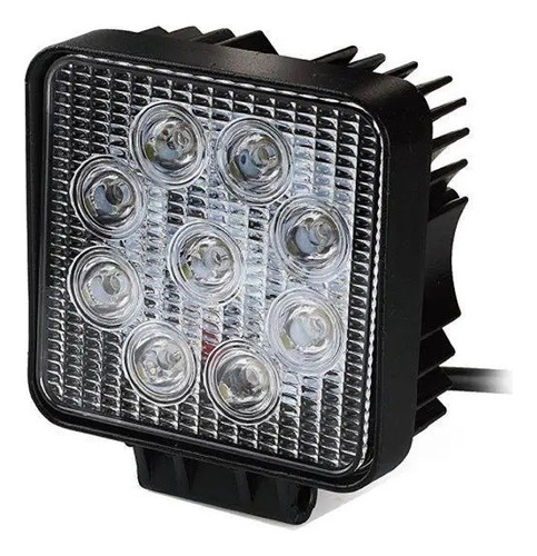 Kit X2 Faro Auxiliar 9 Led 27w 110mm X 110mm Ancho Generica