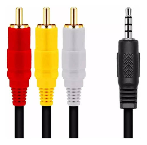 Cabo P2 St 4c + 3 Rca Níquel 1,5m - Alta Qualidade