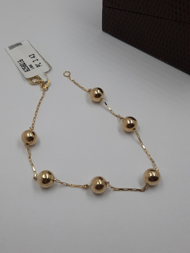 Pulseira Em Ouro 18k Esferas De 07mm