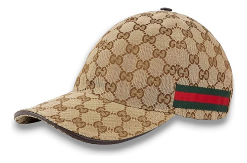 Gorra De Moda Con Diseño De Tribanda Beige