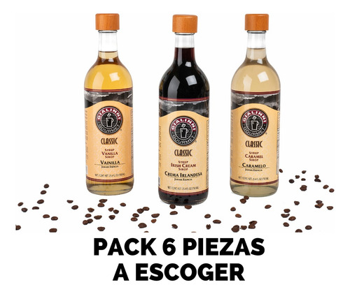 Caja 6 Piezas Jarabe Esencia Gialinni 750 Ml A Escoger