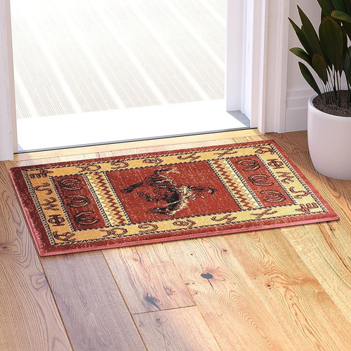 Masada Masada Rugs Western Cowboy Style Area Rug Doormat 2' 