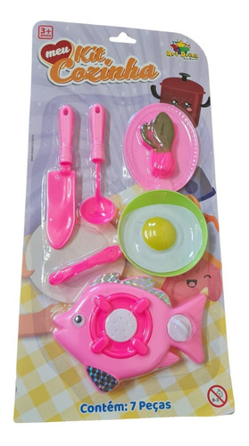 Kit Cozinha Brinquedo Infantil Com 7 Itens Faz De Conta