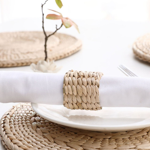 6 Servilletas Con Hebillas De Estilo Rural, Exquisita Servil