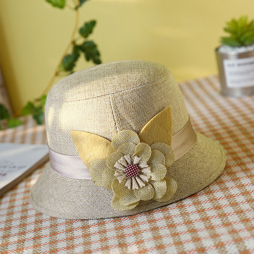 Sombrero De Sol Plegable De Verano Playa Para Mujer Fiesta Caqui Talla Única