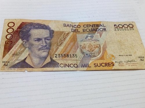 Billete De 5000 Sucres   (135)