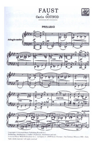 Charles Gounod: Faust, Ricordi Opera Vocal Score Series.