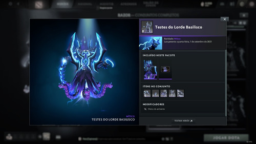 Pacote De Skins Collector's Cache 2021 Dota 2 (Usado)