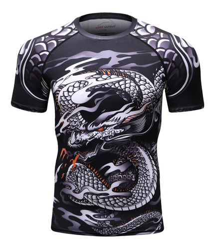 Polera De Compresión Rashguard Polera Deportiva Dragón