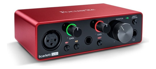 Interfaz de audio Focusrite Scarlett Solo USB de tercera generación