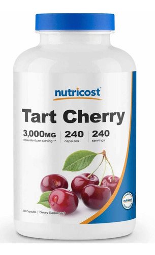 Nutricost Tart Cherry 3000mg (240 Cápsulas) Hecho En E.u. Sabor Sin Sabor