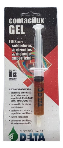 Flux Jeringa Contacflux Gel 10cc Flux Gel Para Soldaduras De