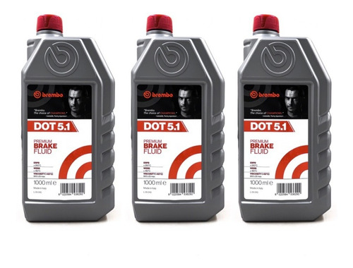 Liquido De Frenos Dot 5.1 Brembo 1 Litro 3pz