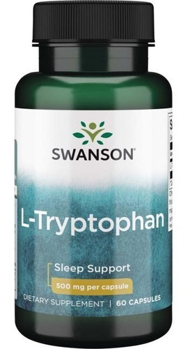 L-triptófano 500 Mg 60 Cápsulas Apoyo Para Dormir Bien