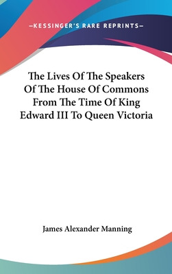 Libro The Lives Of The Speakers Of The House Of Commons F...