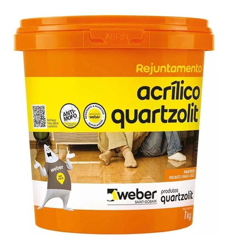 Rejunte Acrilico Quartzolit Preto Grafite 1kg Anti Fungo