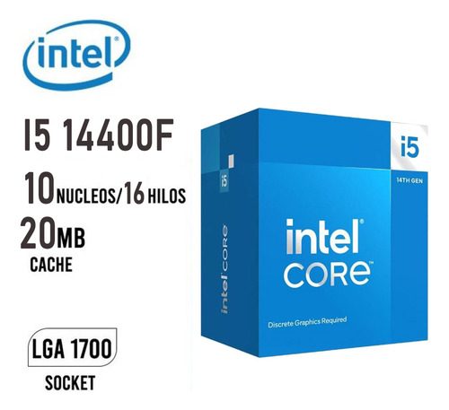 Procesador Intel Core I5 14400f X10 14va Gen Socket 1700