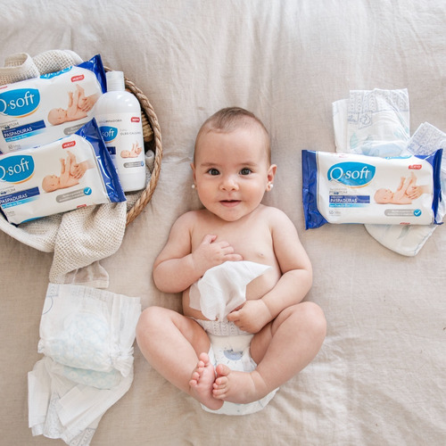 Toallitas Húmedas Premium Q-soft Anti-paspaduras (16 Paq)