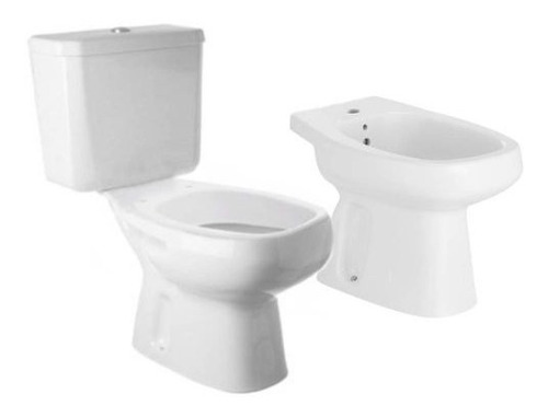 Inodoro Largo C/ Deposito + Bidet 3 O 1 Agujeros Roca Monaco