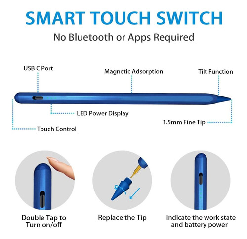 Pen Con Lápiz Óptico Para iPad Lápiz De iPad Con Rechazo De