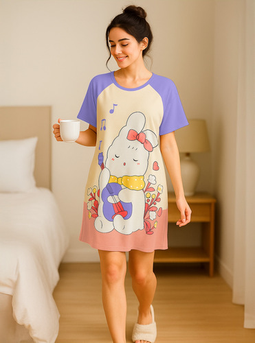 Camison Bluson Pijama Para Mujer Casual Largo Estampado