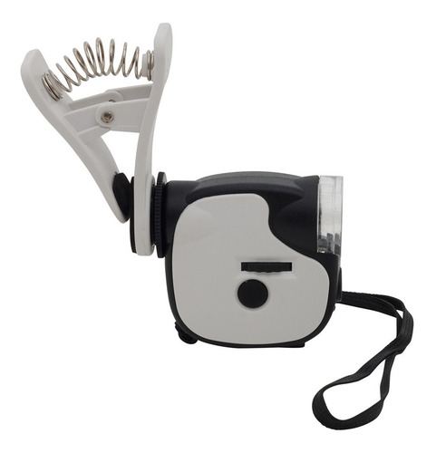 Imagem 4 de 5 de Mini Microscópio Lupa Conta-fio 55x Luz Uv Com Clip Para Cel